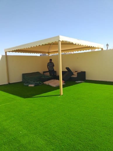 تركيب مظلات جلسات في سطوح مظلات لكسان 